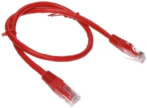 Patchcord RJ45/6/0.5-RED kat.6 czerwony 0.5m