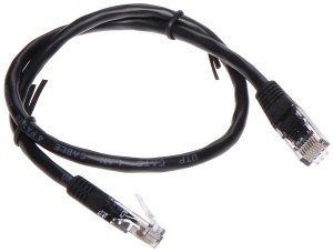 Patchcord RJ45/6/0.5-BLACK kat.6 czarny 0.5m