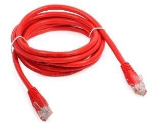 Patchcord RJ45/2.0-RED kat.5e czerwony 2.0m