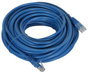 Patchcord UTP 15m kat.5e niebieski RJ45/15-BLUE