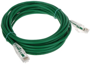 Patchcord RJ45/6/5.0-G-THIN kat.6 zielony 5m