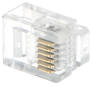 Wtyk telefoniczny modularny RJ12 6P6C