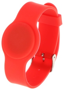 Opaska na rękę z tagiem RFID czerwona ATLO-707/R