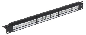 Patch panel Keystone RJ45 kat.6 PP-24/RJ-FX/6C