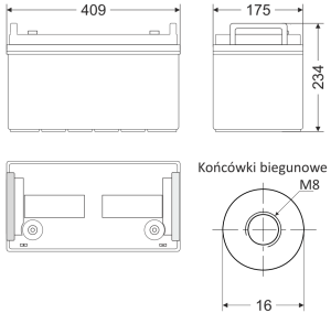 Akumulator 120Ah/12V AGM Pulsar HPB120-12