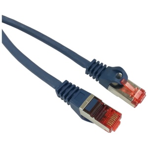 Patchcord S/FTP kat.6A CU niebieski 0,25m LSOH