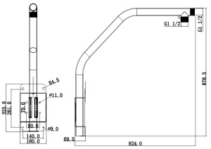 Uchwyt parapetowy czarny PFB303S-BLACK Dahua