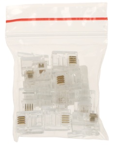 Wtyk telefoniczny RJ11*P10 opakowanie 10 sztuk