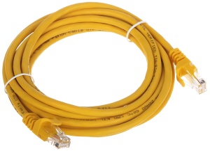 Patchcord RJ45/3.0-YELLOW kat.5e zółty 3.0m