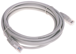 Patchcord RJ45/3.0-GREY kat.5e UTP szary 3.0m