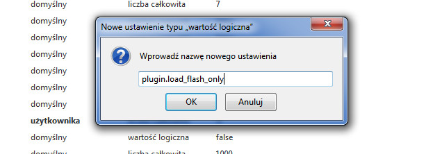 Nazwa wartości logicznej