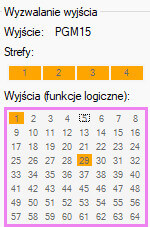 Logika wyjść centrali